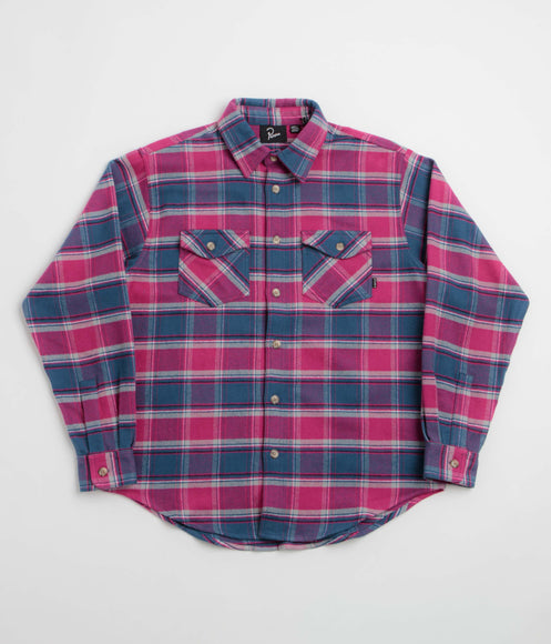 by Parra Plaid Off Shirt - Pink