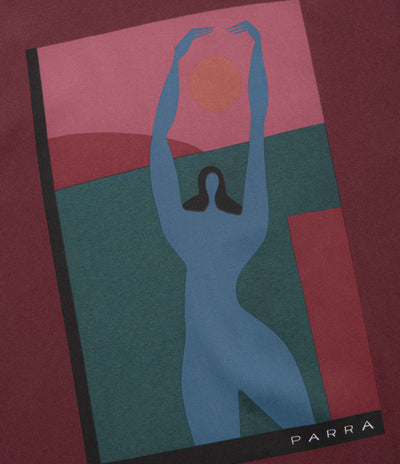 by Parra Protect The Sun T-Shirt - Dark Burgundy