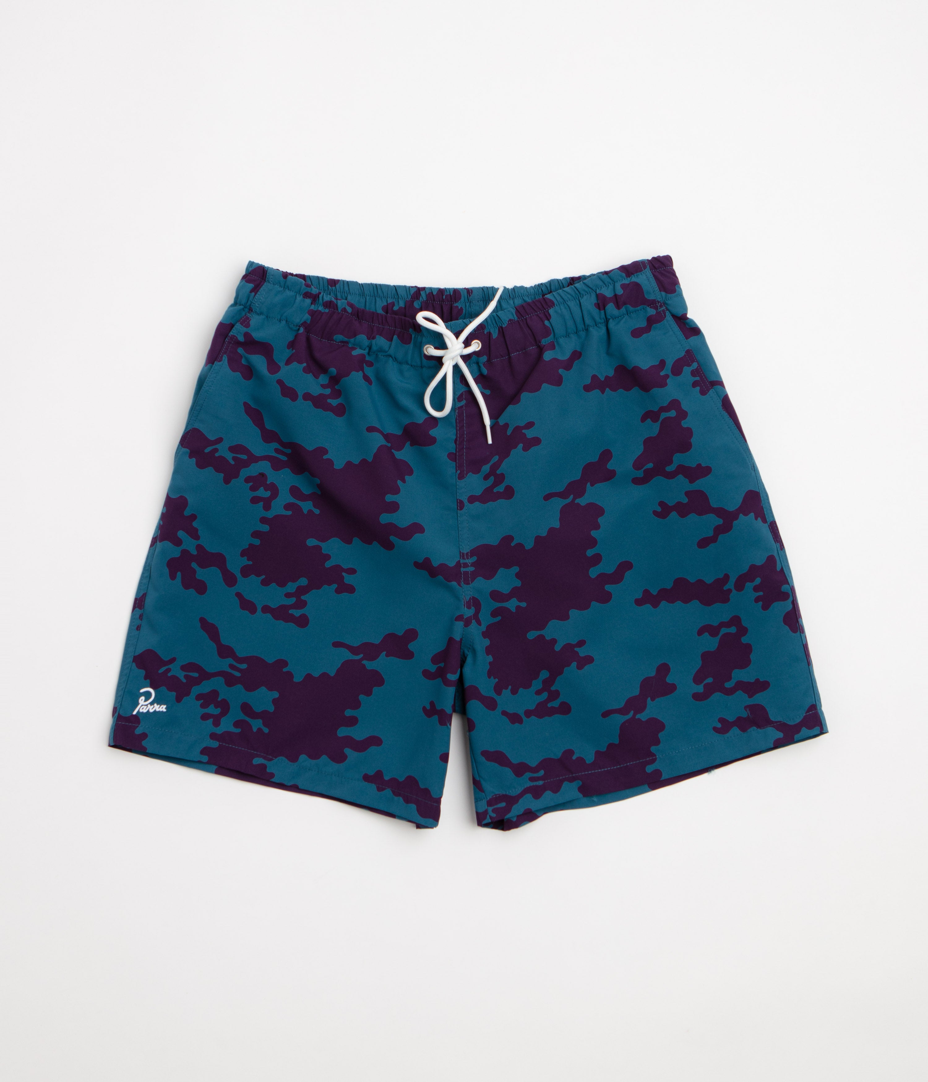 by Parra Purple Camo Man Swim Shorts in Blue