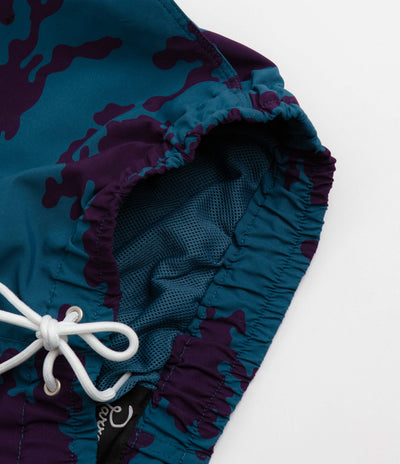 by Parra Purple Camo Man Swim Shorts in Blue