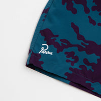 by Parra Purple Camo Man Swim Shorts in Blue thumbnail