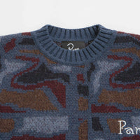 by Parra Repeat FTP Booster Knitted Sweatshirt - Blue thumbnail