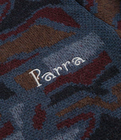 by Parra Repeat FTP Booster Knitted Sweatshirt - Blue