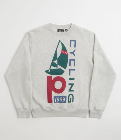 by Parra Sail Bike Crewneck Sweatshirt in Heather Grey