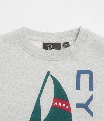by Parra Sail Bike Crewneck Sweatshirt in Heather Grey