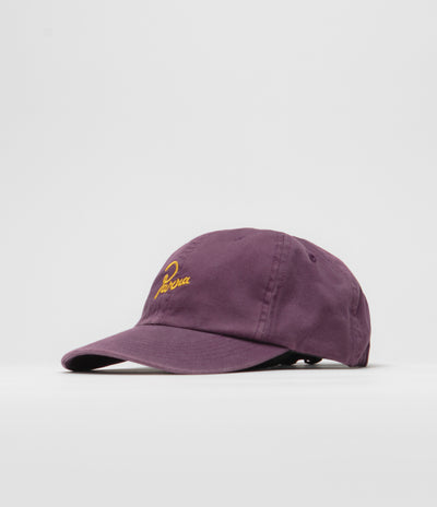 by Parra Script Logo Cap in Dark Violet
