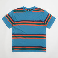 by Parra Script Striped T-Shirt in Blue thumbnail