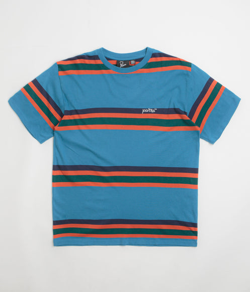 by Parra Script Striped T-Shirt - Blue