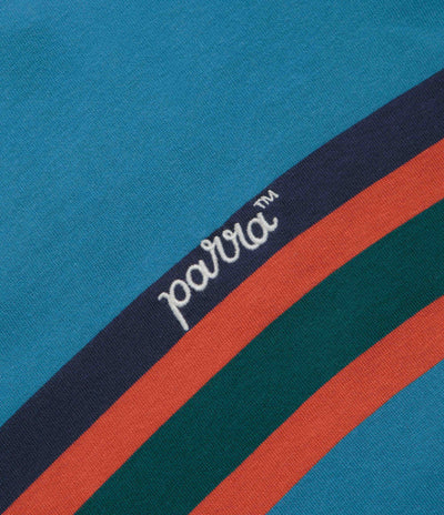 by Parra Script Striped T-Shirt in Blue