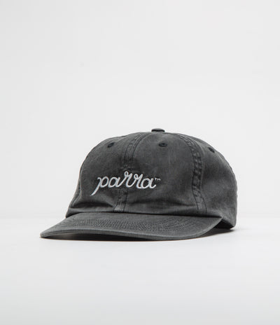 by Parra Scripted Cap in Washed Black