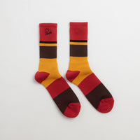 by Parra Signature Striped Crew Socks - Dark Red thumbnail