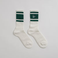 by Parra Signature Striped Crew Socks in Off White thumbnail