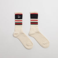 by Parra Signature Striped Crew Socks - White thumbnail