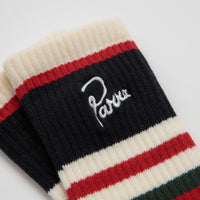 by Parra Signature Striped Crew Socks - White thumbnail