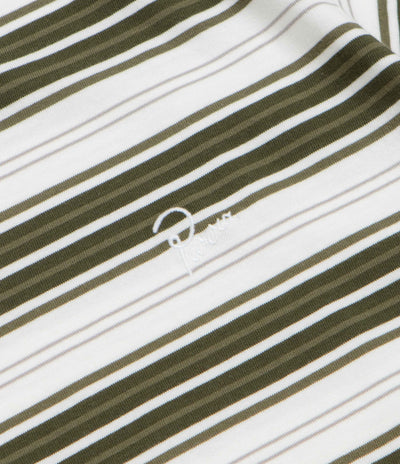by Parra Signature Striped T-Shirt in Green