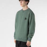 by Parra Snaked By A Horse Crewneck Sweatshirt - Pine Green thumbnail