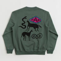 by Parra Snaked By A Horse Crewneck Sweatshirt - Pine Green thumbnail