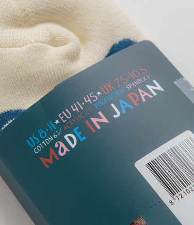 by Parra Sock Wave Crew Socks in Off White