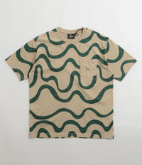 by Parra Sound Waved T-Shirt in Tan
