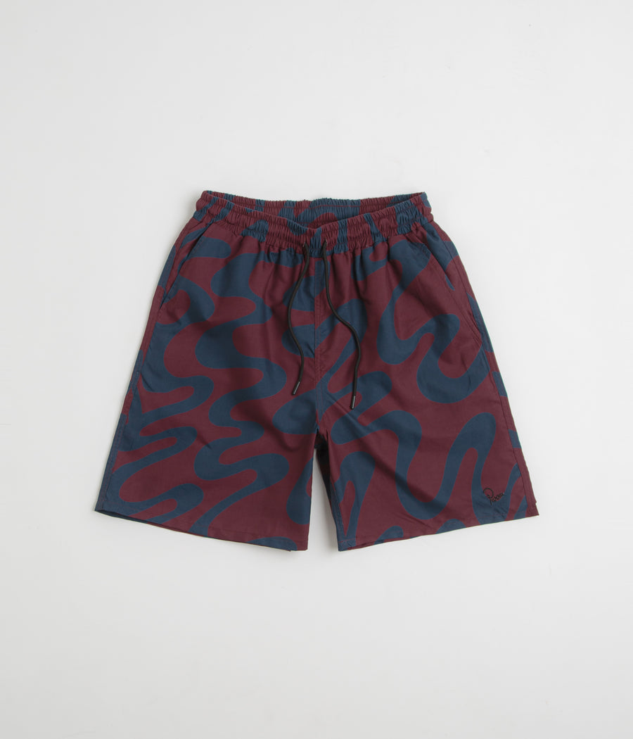by Parra Splashed Swim Shorts in Burgundy