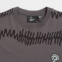 by Parra Stitched Skull Long Sleeve T-Shirt in Washed Brown thumbnail