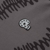 by Parra Stitched Skull Long Sleeve T-Shirt in Washed Brown thumbnail