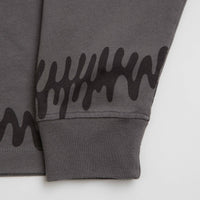 by Parra Stitched Skull Long Sleeve T-Shirt in Washed Brown thumbnail