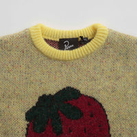 by Parra Stupid Strawberry Knitted Sweatshirt - Yellow thumbnail