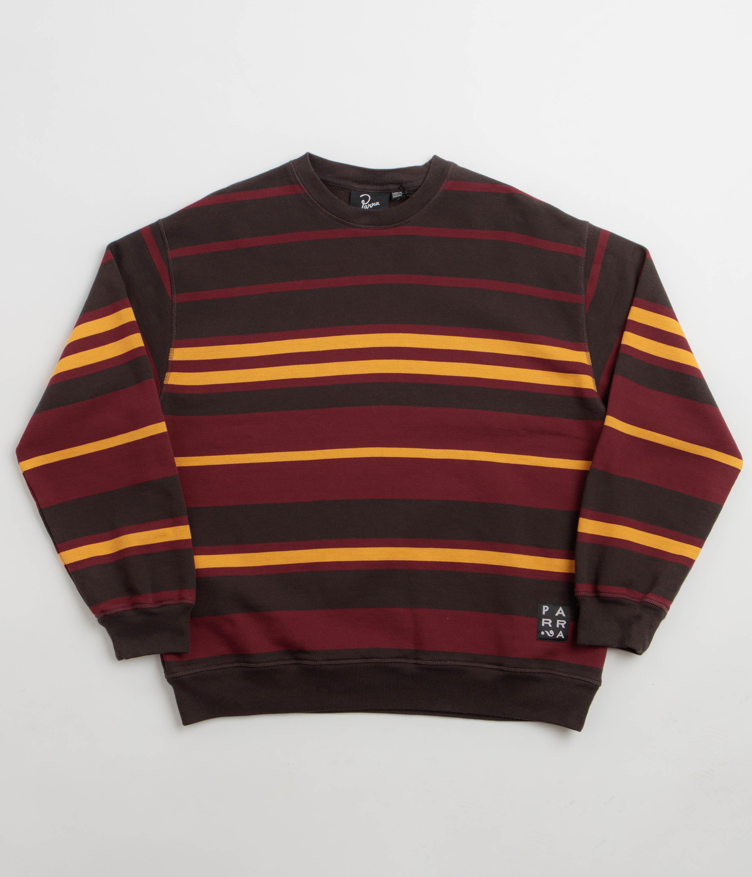 by Parra Sweatstriped Crewneck Sweatshirt - Brown