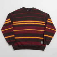 by Parra Sweatstriped Crewneck Sweatshirt - Brown thumbnail