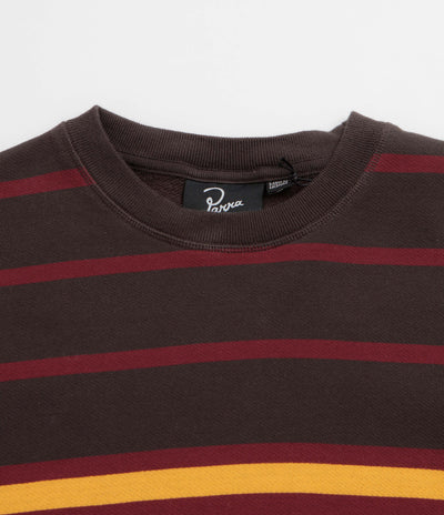 by Parra Sweatstriped Crewneck Sweatshirt - Brown