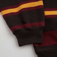 by Parra Sweatstriped Crewneck Sweatshirt - Brown thumbnail