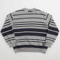 by Parra Sweatstriped Crewneck Sweatshirt - Heather Grey thumbnail