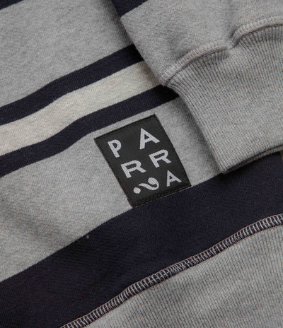 by Parra Sweatstriped Crewneck Sweatshirt - Heather Grey