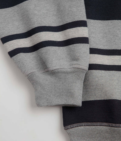 by Parra Sweatstriped Crewneck Sweatshirt - Heather Grey
