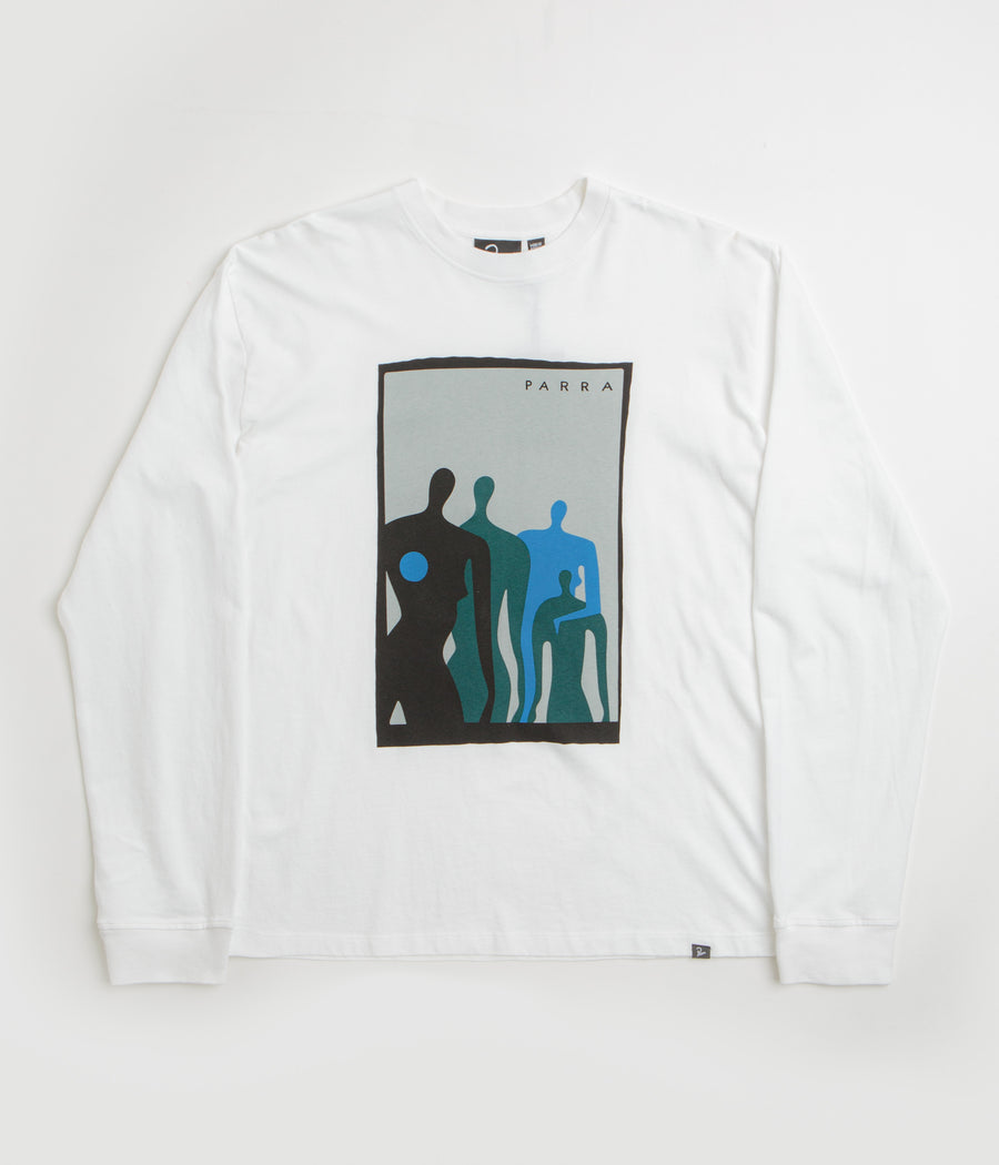 by Parra The Visitors Long Sleeve T-Shirt in White