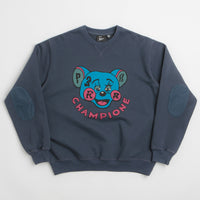 by Parra Tired Champione Crewneck Sweatshirt in Navy Blue thumbnail