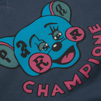 by Parra Tired Champione Crewneck Sweatshirt in Navy Blue thumbnail
