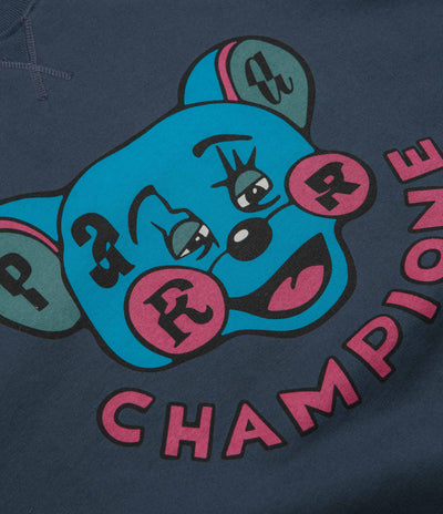 by Parra Tired Champione Crewneck Sweatshirt in Navy Blue