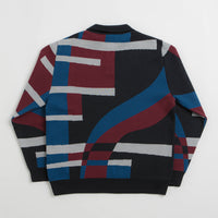 by Parra Vertical Forest Knitted Polo Shirt - Blue thumbnail
