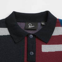 by Parra Vertical Forest Knitted Polo Shirt - Blue thumbnail