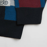 by Parra Vertical Forest Knitted Polo Shirt - Blue thumbnail