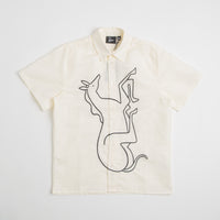 by Parra Vertical Horse Short Sleeve Shirt in Off White thumbnail