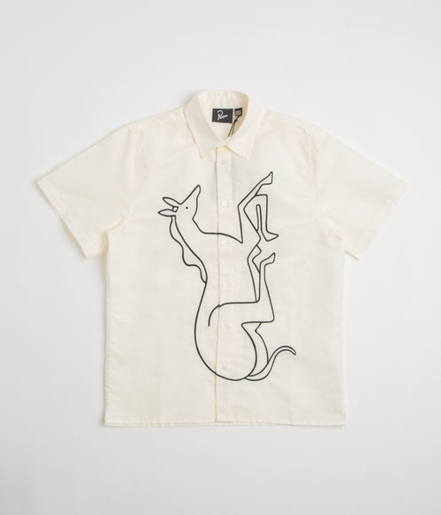 by Parra Vertical Horse Short Sleeve Shirt - Off White