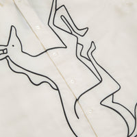 by Parra Vertical Horse Short Sleeve Shirt in Off White thumbnail