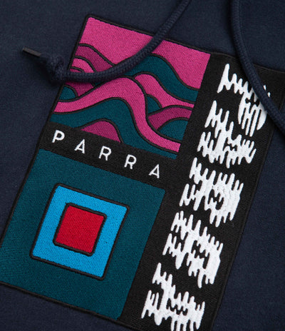 by Parra Wave Block Tremors Hoodie - Navy Blue