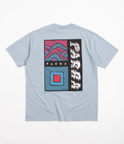 by Parra Wave Block Tremors T-Shirt - Dusty Blue