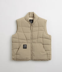 by Parra Waved Alien Puffer Vest in Tan