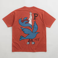 by Parra Wheeled Bird T-Shirt in Rust thumbnail
