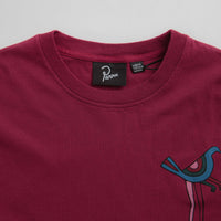 by Parra Wine And Books Long Sleeve T-Shirt - Beet Red thumbnail
